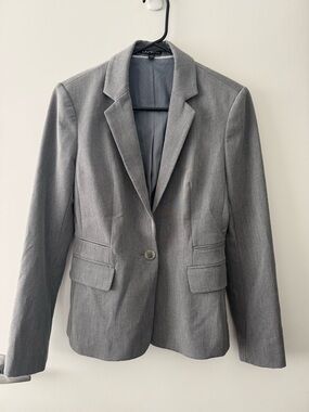 Express Gray Women's Single-Button Blazer